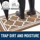 Buganda Indoor Door Mat, Dirt Resistant Doormat, 59x23, Brown