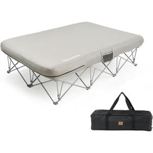 Naturehike CosyWild 2 Person Camping Cot Frame Only, Air Mattress Not Included, Folding Full Size Camping Bed Frame with Side Pocket and Carry Bag