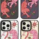 Compatible for iPhone 14 Pro Case Cute Aesthetic - Durable Shockproof 6.6 ft Drop Impact Phone Case Cover with Funny Fashion Tiger 6.1" Black