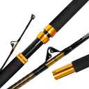 Fiblink 1-Piece Saltwater Offshore Heavy Trolling Rod Big Game Roller Rod Conventional Boat Fishing Pole (5 Feet 6 Inch, 30-50 lb/ 50-80 lb/ 80-120 lb) (2-Piece, 5 Feet 6 Inch)
