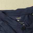 Viodia Mens Golf Shirts Henley Collarless Quick Dry Summer Shirt Casual Short Sleeve Moisture Wicking Polo T Shirts (Medium, Navy)