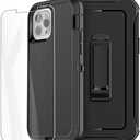 AICase for iPhone 13 Pro Max Case with Belt-Clip Holster, Screen Protector, Heavy Duty Protective Phone Case, Military Grade Full Body Protection Shockproof/Dustproof/Drop Proof Rugged Cover