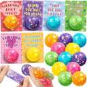 24 Pack Valentines Gifts for Kids, Valentines Cards with Stretchy Balls for Kids Classroom, Fun Valentines Party Favors, Classroom Exchange Treat Prizes Bulk for Boys Girls School