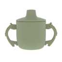 Nuby Animal Friends Silicone Sippy Cup - Toddler Cup with Two Handles - 6+ Months - Green Giraffe