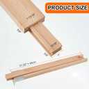 Maitys 2 Pcs 17.3 Inches Wooden Drawer Slides Bottom Mount Classic Center Guide Track with Metal Slide Glides Traditional Wood Drawer Rails for Dresser Replacement