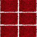 Artificial Flower Wall Panel: 24 x 16 Inch, Red, Set of 6
