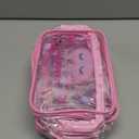 Aliceset 8 Pcs Sleepover Party Supplies Sleepover Squad Makeup Bags Slumber Birthday Party Favors Spa Squad Cosmetic Bag Spa Stuff Waterproof Toiletry Pouches Overnight Decorations(Pink)