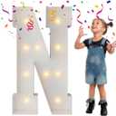 3FT Marquee Light Up Letters - Large Mosaic Balloon Frame Letters for Engagement Wedding Decorations, Backdrop Decor & Party Kit
