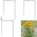 Vercraft 4 Pack Half Round Plant Support Stakes 18" x 29", Metal Cage