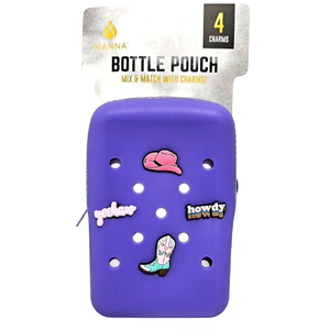 Bottle pouch mix &match with charms, Pack of 2, Violet