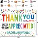 CHAIYA 8X6FT Thank You for All You Do Backdrop Congratulations Graduates Background Be Thankful to The Teacher Doctor Staff Decoration Banner Prom Backdrop for Senior Year Party