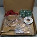 Reallnaive 11 Pcs Christmas Tree Board Gift Set Include Xmas Wood Cutting Board, Cheese Knives, Napkin, Coasters, Suitable for Holiday Party, Christmas Kitchen Accessories Gift for Family or Friends