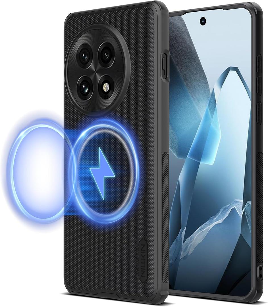 Nillkin for OnePlus 13 Magnetic Case, [Compatible with MagSafe][NO Bulky] Frosted Texture Slim Protective Phone Case for OnePlus 13 Case 6.8'' Black