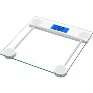 Homebuds Digital Bathroom Scale for Body Weight, High Precision Assured by Weight Scale Professional Factory SINCE 2001, Blue Backlit LCD and Step-On, 2*AAA Batteries Included, 400lb/182kg Clear Glass