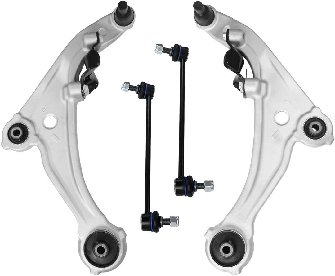 4 Pcs Suspension kit Lower Control Arms w/Ball Joints Sway Bar End Link Replacement for 2007-2012 Nissan Altima(Excludes Hybrid) and 2013 Altima ONLY Couple Models K620195 K750094