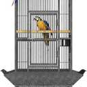 61Inch Bird Cage with Play Top, Extra Large Bird Cage with Wood Perches, Feeder for Parakeets, Canaries, Lovebirds, Small Quaker, Cockatiels, Budgie (60" h)