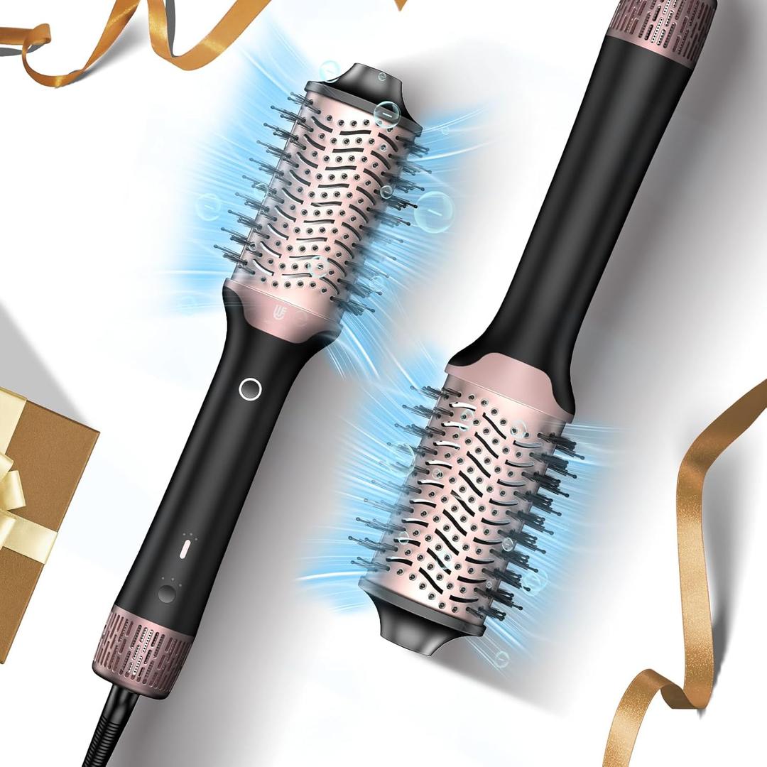 Blow Dryer Brush Hair Dryer | One-Step Hot Air Brush with Oval Volumizer High-Speed Hair Styler with Negative Ions for Drying & Smoothing & Volumizing for All Hair Types 110000 RPM Black