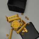 PUEEZOC Annoying Gift Box with Screws Hard to Open Gift Box Prank Gifts Funny Annoying Present Box Novelty 3D Printed Gag Gift for Christmas(Black Gold)