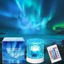 Cordless Northern Aurora Borealis Light Projector for Bedroom-Water Ripple Ocean Wave Projector Light-Shower Lamp-Teen Girl Gifts Trendy Stuff-Shower Mood Light-Bathroom Night Light-Ambient Lighting (1 Pack)