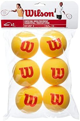 Wilson Starter Foam Tennis Balls, Yellow/Red, 5 Piece