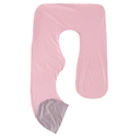 Full Body Pregnancy Pillow - J Shaped Body Pillow - Maternity Pillow for Pregnant Women - Super Soft Cotton Cover, Pink Grey, 28*55 inch