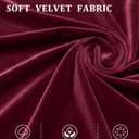 Long Sleeve Velvet Tops for Women, Ruched Crop Top Boat Neck Bell Sleeve Slim Fitted Shirt (Small, Winered)