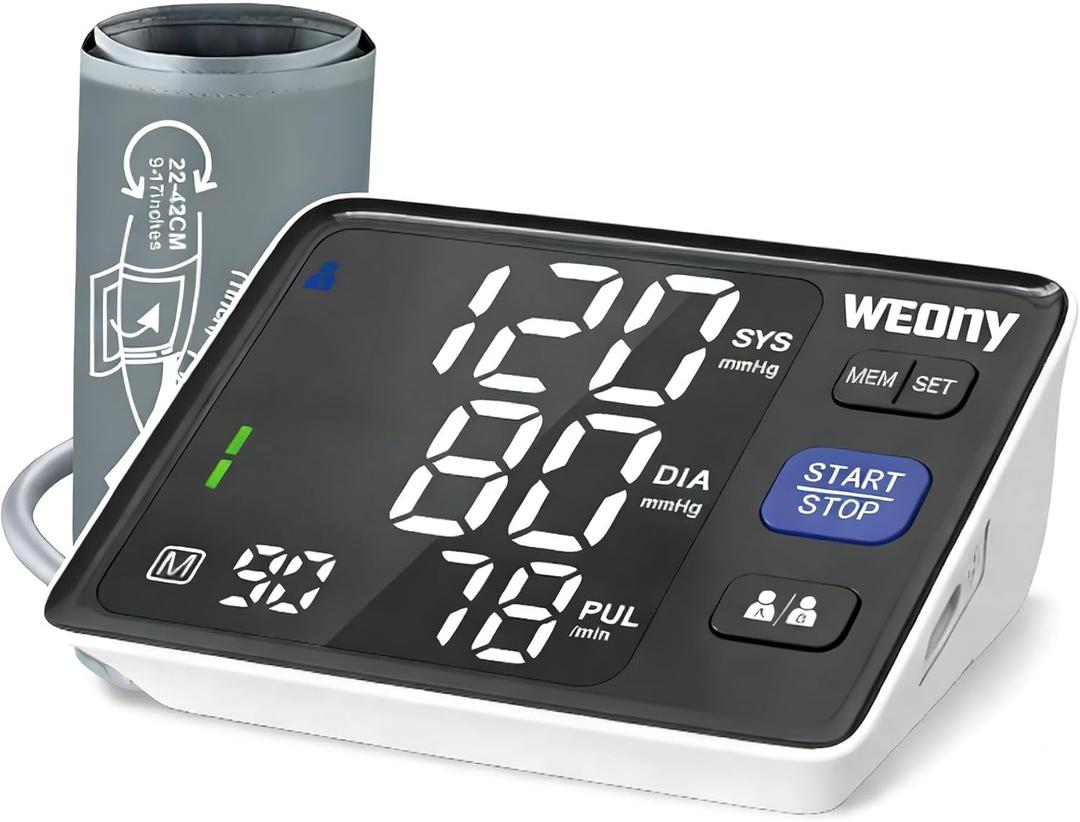 Blood Pressure Monitor for Home Use, Blood Pressure Machine Upper Arm, Adjustable Large Blood Pressure Cuff 9-17'', Automatic Blood Pressure Monitor with 2199 Sets & Large LED Backlit Screen