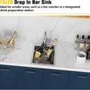 Small Kitchen Sink,15x20 Inch Bar Sink Stainless Steel Drop In Small Kitchen Sink Ideal Choice For Small Space Nice As Toprmount Prep Sink,RV Kitchen Sink With Bottom Grid,Soap Mat And Drain Assembly, 15x20x9 inches