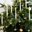 JOIONE Flameless Christmas Tree Candles with Remote, 6 Pack Battery Operated LED Candles with Suction Cup for Christmas Tree, Flickering Flame for Xmas Indoor Decor - Bird