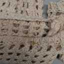 Verdusa Women's Crochet Shoulder Shrugs Summer Lightweight Hollow Half Sleeve Cardigan Grunge Clothes Khaki Small