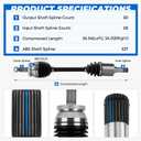 TadaMark 2PCs Front CV Axle Shaft Assembly Fit for Hyundai Santa Fe 3.3L 2007-2009 V6 (for 5-Speed, Automatic Trans Only, Not for 4-Speed Automatic Trans or Manual Trans), Left and Right Side