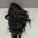 BOGSEA Black Wigs with Bangs Long Wig for Women Long Wavy Wigs with Bangs Synthetic Heat Resistant Fiber Wigs for Daily Party 24 Inch