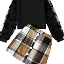 Girl Skirt Sets Casual Winter Fall Dresses Cute Clothes Outfit for Girls 7-8Y