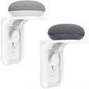WALI Outlet Shelf Wall Holder,Bathroom Walls Shelves up to 10lbs Standard Vertical Duplex Wall Shelf Organizer for Smart Home Decor Space Saving Power Tools, Toothbrush (OLS002-W), 2 Pack, White