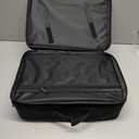 Gzcz Large Capacity Travel Makeup Train Case,Professional Cosmetic Bags for Women,Portable Makeup Brush Bag Organizer Storage with Adjustable Dividers and Shoulder Strap (Black)