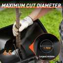 MAXLANDER 15-Amp Electric Wood Chipper Shredder, 1.75-Inch Cutting Capacity, Yard Waste Mulcher for Composting Branches & Twigs, Corded Chipper with Collection Bag