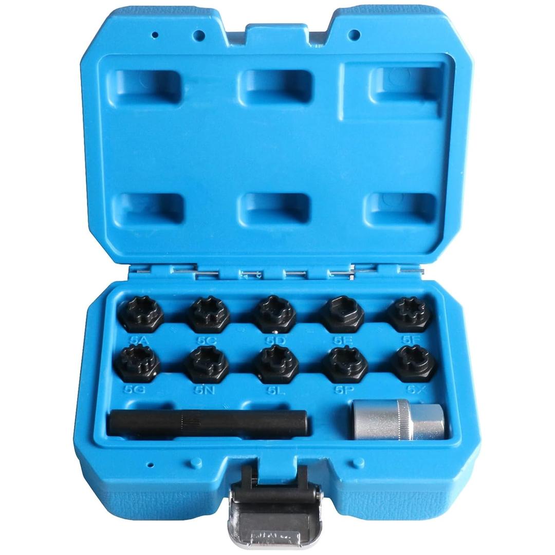 12 PCS Wheel Lock Key Set Compatible with Mercedes Benz, Wheel Lock Lug Nut Removal Kit for Mercedes Benz