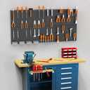 WALMANN Metal Pegboard Panels for Wall Tools Storage Pegboard for Garage, Workbench, Modular Peg Board Tool Organizer Board (Black 12"*24", Pack of 4)