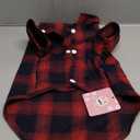 Koneseve Dog Shirt, Pet Plaid Clothes Shirt T-Shirt, Sweater Bottoming Shirt for Small Dog Cat Puppy Grid Adorable Wearing Stylish Cozy Halloween,Christmas Costumes (Red;XL/Extra Large) (XL-(15~24lb)-Chest~20.8")