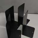 VFINE Metal Bookends 2 Pairs, Black Book Ends, Bookends for Shelves, Book Stopper for Heavy Books, Book Dividers for Home Office School Supplies