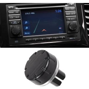 Radio Knob Button Volume Stereo Tuner, Stereo Audio Volume Radio Tuner Control Switch Knob Ring for Nissan for Qashqai for Juke for X-Trail for Note and for Micra models (Injection molding process)