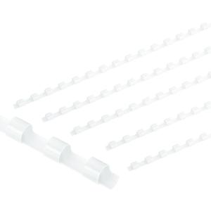 PATIKIL 6mm (1/4") Plastic Binding Combs, 100 Pcs 21 Rings Comb Binding Spines 20 Sheet Capacity Letter Size for Binding Paper Sheets, White