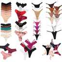 abandi Womens Thong Underwear Variety Pack Kinds of Women T-Back G-String Underpants Assorted Undies Pack,Size S