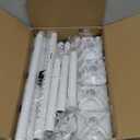 SUNALLY Room Divider Curtain Rod, No Drilling Room Separator for Space Partition Adjustable 4-10ft(H) 28-70inch(W) Heavy Duty Temporary Wall Divider Floor to Ceiling Tension Rod, White