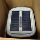Solar Powered Automatic Robotic Pool Skimmer Cleaner,Solar Pool Surface Cleaner Dual Mode with Navigation Sensor DaytimeOvernight Continuous Cleaning Ideal for All Swimming Pool-White