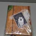 Upgraded Magnectic Christmas Garage Door Cover 7x8 Ft, Wooden Door Design, Light-Up Banner Decoration