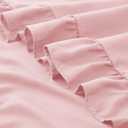 KKJIAF Ruffle Pillow Cases Standard Size Set of 2, Ruffled Pillow Covers with Envelope Closure, Wrinkle Resistant Pillowcases 20" x 26", Ruffled Pillow Shams, Light Pink