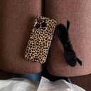 Retro Cheetah Leopard Print Phone Case for iPhone 14 Pro 6.1in,Vintage Amber Tortoise Shell Trendy Cool Girl Full Camera Protective Cover for iPhone 14pro 6.1"