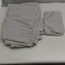 LOVQUE Light Grey Cotton Duvet Cover Twin Size, Linen Like Natural Bedding Set with Zipper Closure (No Comforter), 68x90 Inches