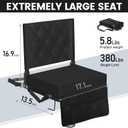 Sheenive Stadium Seats for Bleachers with Back Support, Bleacher Seats with Backs and Cushion Wide, Padded Portable Folding Comfort Stadium Chair with Shoulder Strap for Football Baseball Games